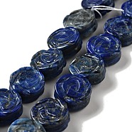 Natural Lapis Lazuli Beads Strands, Dyed, Rose, 14x7.5~8mm, Hole: 1.2mm, about 28~29pcs/strand, 15.16''(38.5~41.5cm)(G-D475-01F)