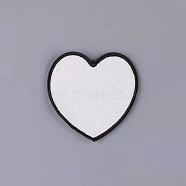 Blank Computerized Embroidery Cloth Iron on/Sew on Patches, Costume Accessories, Heart, 80x80mm(DIAM-PW0015-23A)