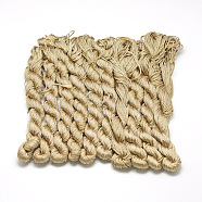 Braided Polyester Cords, Camel, 1mm, about 28.43 yards(26m)/bundle, 10 bundles/bag(OCOR-Q039-078)
