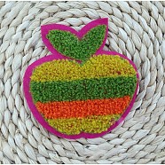 Computerized Embroidery Cloth Sew on Patches, Costume Accessories, Appliques, Apple, Colorful, 87x85mm(DIY-I013-30)