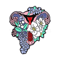 Alloy Enamel Pins, Uterus, Colorful, 37x30mm(PW-WG46346-01)