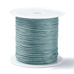 Nylon Chinese Knot Cord, Nylon Jewelry Cord for Jewelry Making, Cadet Blue, 0.4mm, about 28~30m/roll(NWIR-C003-02E)