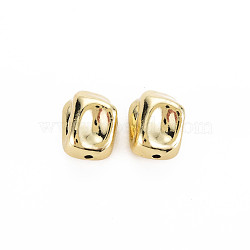 Rack Plating Alloy Beads, Cadmium Free & Nickel Free & Lead Free, Nuggets, Light Gold, 13.5x11x8.5mm, Hole: 1.5mm(PALLOY-S125-116LG)