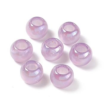 Opaque Acrylic Beads, AB Color, Rondelle, Thistle, 17.5x14mm, Hole: 8.8mm