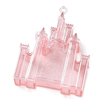 Plastic Bead Containers, Candy Treat Gift Box, for Wedding Party Packing Box, Castle, Clear, 12.1x9x3.5cm, Hole: 5mm