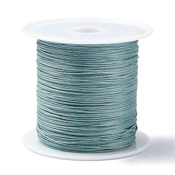 Nylon Chinese Knot Cord, Nylon Jewelry Cord for Jewelry Making, Cadet Blue, 0.4mm, about 28~30m/roll