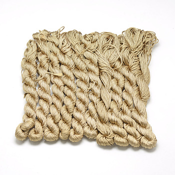 Braided Polyester Cords, Camel, 1mm, about 28.43 yards(26m)/bundle, 10 bundles/bag
