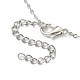 Collier pendentif coeur en cristal strass avec chaînes câblées(NJEW-FZ00017)-3