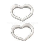 304 Stainless Steel Linking Rings, Hollow Heart, Stainless Steel Color, 10x12.5x2mm, inner size: 6.5x9.5mm(SA-CBA97DF-01P)