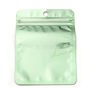 Plastic Packaging Yinyang Zip Lock Bags, Top Self Seal Pouches, Rectangle, Light Green, 11.9x8.9x0.24cm(OPP-F001-03D)
