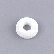 Resin Decoden Cabochons, Donut, Imitation Food, White, 16x5.5mm(CRES-T010-39G)