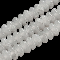 Natural White Jade Beads Strands, Saucer Beads, Rondelle, 6.5x3mm, Hole: 1mm, about 118~119pcs/strand, 15.35 inch(39cm)(G-Z030-A11-01)