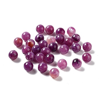 Acrylic Imitation Gemstone Beads, Round, Dark Orchid, 10mm, Hole: 2mm