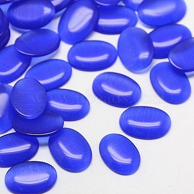 40mm Blue Oval Glass Cabochons