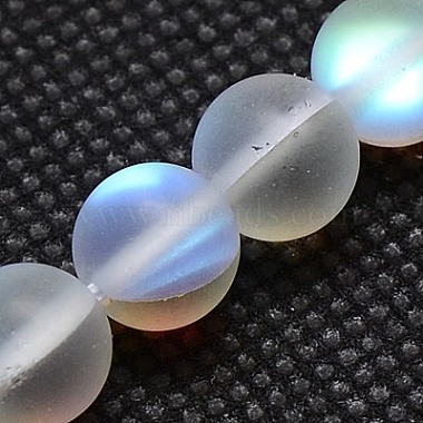 6mm Clear Round Moonstone Beads