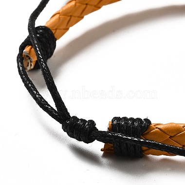 PU Imitation Leather Braided Cord Bracelets for Women(BJEW-M290-01E)-3