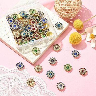 60Pcs 6 Colors Rhinestone Buttons(RB-YW0001-08)-5