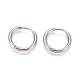 Tarnish Resistant 202 Stainless Steel Huggie Hoop Earrings(X-EJEW-F111A-17mm-P)-1