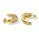 Crystal Rhinestone Arch Stud Earrings(EJEW-K244-03G)-1