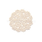 Cotton Weave Flower Pieces,
Woven Net/Web with Feather Making Supplies, Antique White, 90~110x2mm(DIY-WH0304-139)