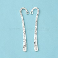 Tibetan Style Alloy Bookmarks, Lead Free and Cadmium Free, Silver Color Plated, 79.5x15.5x2mm, Hole: 2mm(K0PGA021)