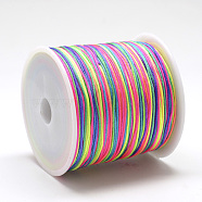Nylon Thread, Chinese Knotting Cord, Colorful, 1mm, about 284.33 yards(260m)/roll(NWIR-Q009A-C01)