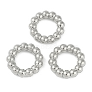 CCB Plastic Linking Rings, Ball Ring, Platinum, 19x19x4mm, Inner Diameter: 10x11mm(CCB-G020-42D-P)