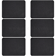 12Pcs Iron on/Sew on Imitation Jean Cloth Repair Patches, Rectangle, Black, 125x95x0.3mm(FIND-GF0005-94A)