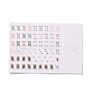 Mini Paper Pokers, Miniature Playing Cards, Children Toys, White, 182x125x0.6mm(AJEW-P096-01)