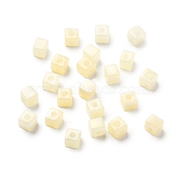 Transparent Acrylic Beads, Imitation Gemstone Beads, Cube, Cornsilk, 4.5x4.5x4.5mm, Hole: 1.7mm(OACR-H044-04A-01)