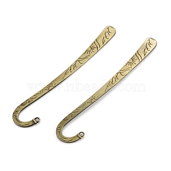 Tibetan Style Alloy Bookmark Makings, with Loop, Antique Bronze, 120x22x3mm, Hole: 2.4mm(PALLOY-P244-33AB)