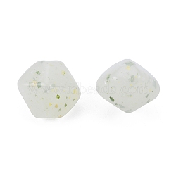 Marbled Stone Style Opaque Acrylic Beads, Nuggets, Light Yellow, 18~19x16.5~17x15.5~16mm, Hole: 1.8mm(OACR-G009-02C)
