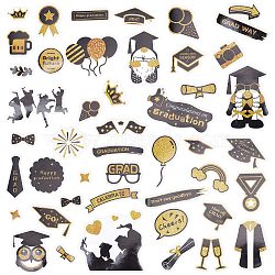 8 Sheets 4 Styles Graduation Season Theme Paper Self-adhesive Stickers set, Rectangle with Graduation Theme Pattern, Colorful, 180x130x0.2mm, Stickers: 16.5~77x15~81mm, 2 sheets/style(DIY-WH0030-83)