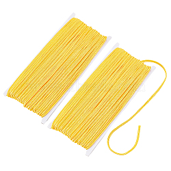 Polyester Cord, Soutache Braided Cord, for Clothing Accessories, Orange, 3x1mm, about 32.81 Yards(30m)/Card(OCOR-WH0080-18C)