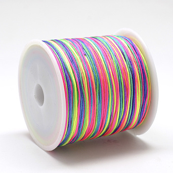 Nylon Thread, Chinese Knotting Cord, Colorful, 1mm, about 284.33 yards(260m)/roll