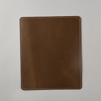 Cowhide Mouse Pad, Rectangle, Coconut Brown, 241x201x2.5mm