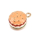 Hamburger Alloy Enamel Charms(ENAM-P264-01B-G)-3