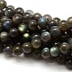 Aa grade pierre naturelle perles rondes de labradorite brins(G-E251-33-8mm)-1