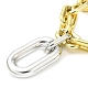 Aluminum Oval Pendant Necklaces(NJEW-P289-01G)-3
