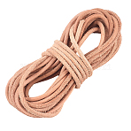 5M Cowhide Leather Cords for DIY Craft, Round, PeachPuff, 3mm, about 5.47 Yards(5m)/Set(WL-GF0001-25B-03)