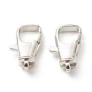 Eco-Friendly Brass Lobster Claw Clasps, Long-Lasting Plated, Lead Free & Cadmium Free, Real Platinum Plated, 20x12x5mm, Hole: 5x1.6mm(KK-G405-06P-RS)