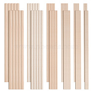 Olycraft 6 Styles Beech Wood Sticks, Round Dowel Rod, for Braiding Tapestry, Column, PapayaWhip, 250x3~10mm, 60pcs/set(WOOD-OC0004-05A)