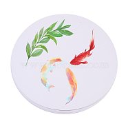 Painting Paper, Calligraphy Paper, Round, White, 25x0.03cm(DIY-WH0386-35)
