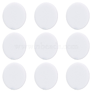 BENECREAT Acrylic Board, Flat Round, White, 50x3mm(SACR-BC0001-07B)