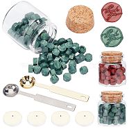 CRASPIRE DIY Wax Seal Stamp Kits, Including Sealing Wax Particles, Candle, Stainless Steel Spoon, Mixed Color, Sealing Wax Particles: 0.9cm, 2 colors, 90pcs/color, 180pcs(DIY-CP0002-97D)