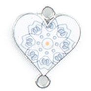 Alloy Enamel Connector Charms, Heart-Shaped Links with Flower Pattern, Platinum, White, 20x16mm(ENAM-CJC0001-08P-R)