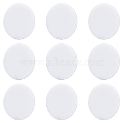 BENECREAT Acrylic Board, Flat Round, White, 50x3mm(SACR-BC0001-07B)
