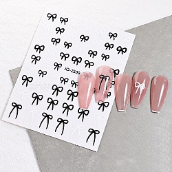 Self Adhesive Nail Art Stickers, DIY Nail Art Decoration, Bowknot, 12.7x7.8cm(PW-WG3533A-02)