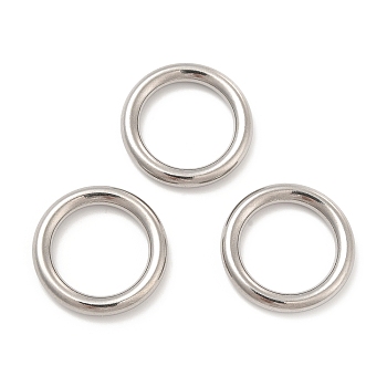 Non-Tarnish 304 Stainless Steel Linking Rings, Round Ring, 20x3mm, Inner Diameter: 14mm