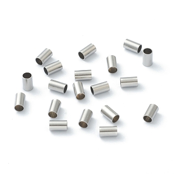 304 Stainless steel Spacer Beads, Tube, Stainless Steel Color, 5x3mm, Hole: 2.5mm